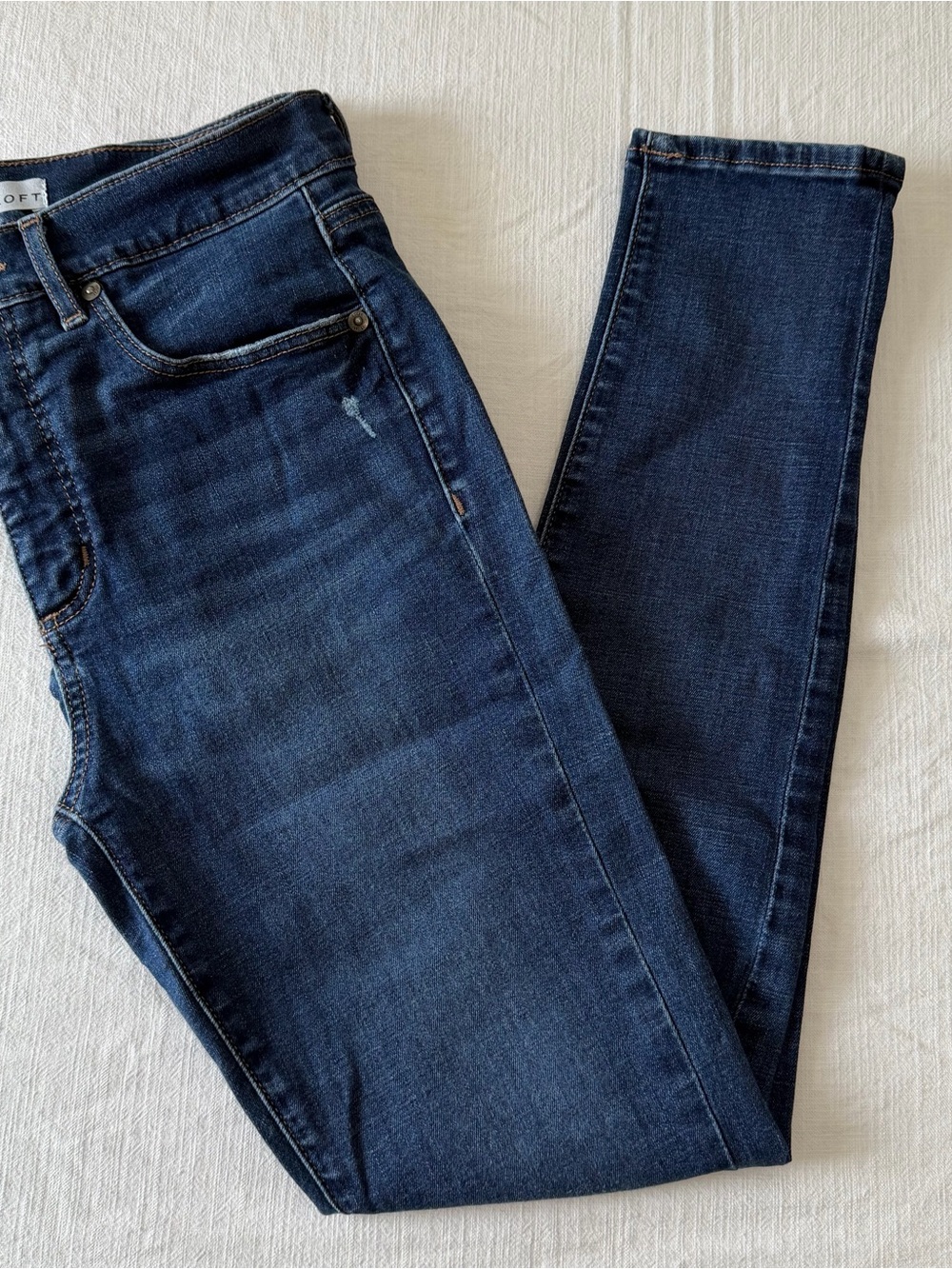 LOFT High Waist Skinny Jeans Women’s Size 28 Dark Wash Stretch Denim